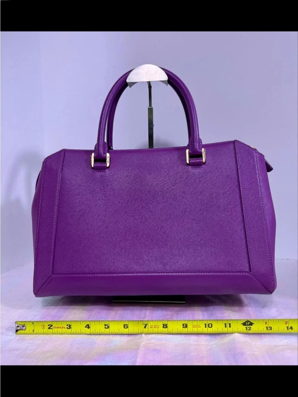 MCM Purple Saffiano Leather Handbag - EUC